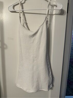 White Terry Cloth dress with Adjustable Straps